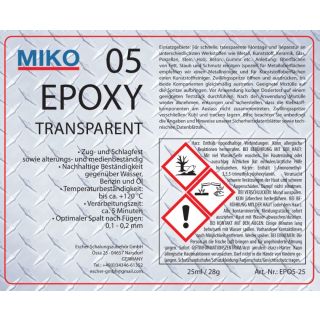 Miko® 2K epoxy adhesive 5 minutes 25 ml incl. 2 spouts