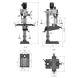 Optimum Säulen-Getriebebohrmaschine OPTIdrill DH 40CT