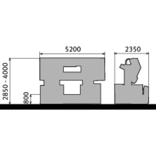 Metallkraft Halbautomatische Zwei-Säulen-Horizontal-Metallbandsäge HMBS 1200 x 1400 HA X