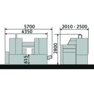 Metallkraft Automatische Zwei-Säulen-Horizontal-Metallbandsäge HMBS 700 x 750 CNC X
