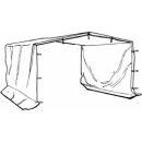 Roof and side tarpaulin for site fence tent
