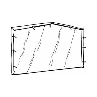 Gable tarpaulin for site fence tent