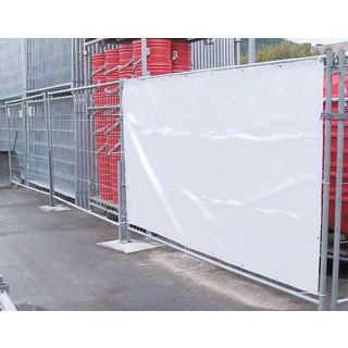 Opaque sheet for mobile fence field white