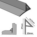 Miko&reg; Kunststoff Dreikantleiste mit Nagelfahne 15x15 80lfm 2,0m